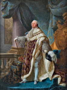 Huile sur toile d'Antoine-François Callet représentant Louis XVI en costume de sacre