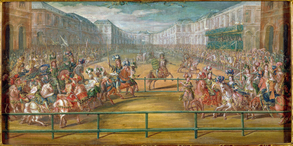 des Galantes Amazones des quatre parties du Monde, attribué à Jean-Baptiste Martin, l’Ancien (1659-1735).